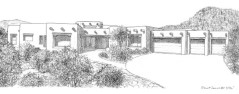 Stock House Plan #4002 Santa Fe Elevation