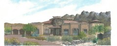 Outside of Stock House Plan #4508 by Sonoran Design Group