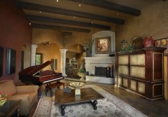 Living Room of Stock House Plan #4508 by Sonoran Design Group