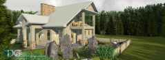 Side View of Stock House Plan #1245