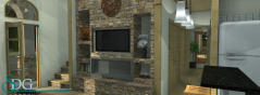 Fireplace of Stock House Plan #1245