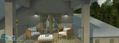Balcony of Stock House Plan #1245