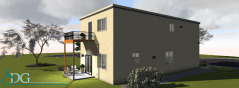 Side of Stock House Plan #1713