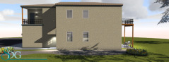 Side of Stock House Plan #1713