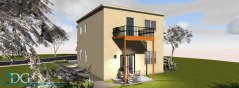 Back of Stock House Plan #1713
