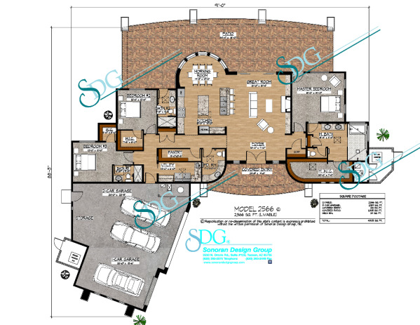 Floor Plan of Stock House Plan #2566