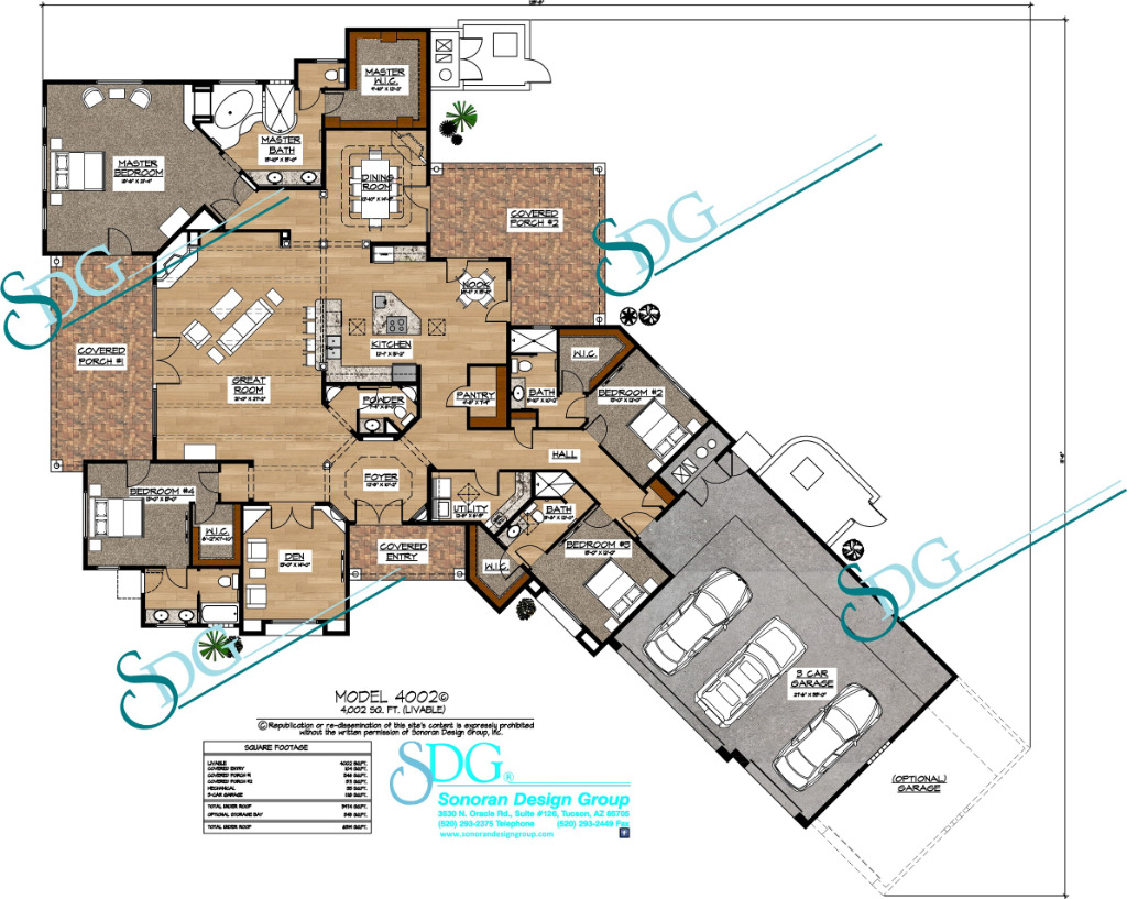 Stock House Plan #4002 Layout