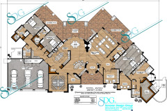 Floor Plan of Stock House Plan #4508 by Sonoran Design Group